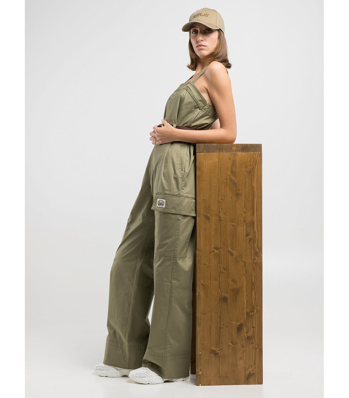 コンフォートフィットストレッチコットンジャンプスーツ 詳細画像 ライトミリタリー 7